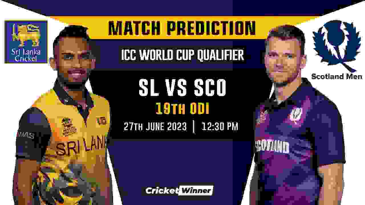 SL vs SCO 19th Match Prediction- Who Will Win Today's Match Between Sri Lanka and Scotland