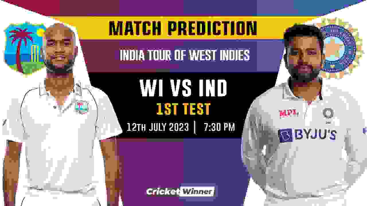 WI vs IND 1st Test Match Prediction- Who Will Win Today's Match Between West Indies and India