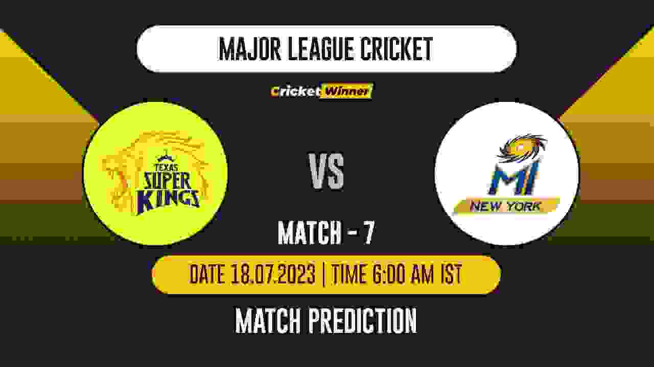 TSK vs MINY Match Prediction- Who Will Win Today’s MLC Match Between Texas Super Kings and MI New York, MLC 2023, Match 7