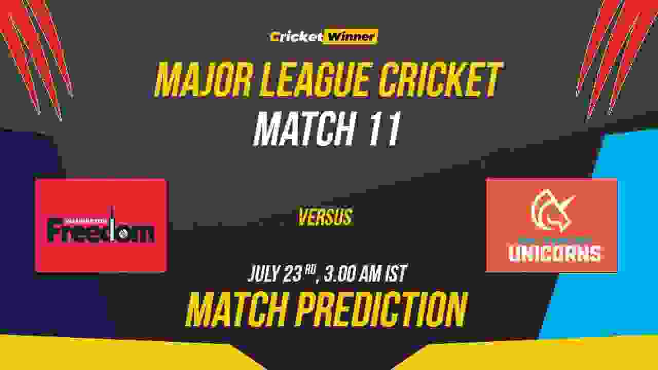 SFU vs WSH Match Prediction- Who Will Win Today’s MLC Match Between San Francisco Unicorns and Washington Freedom, MLC 2023, Match 11 - Cricket Winner