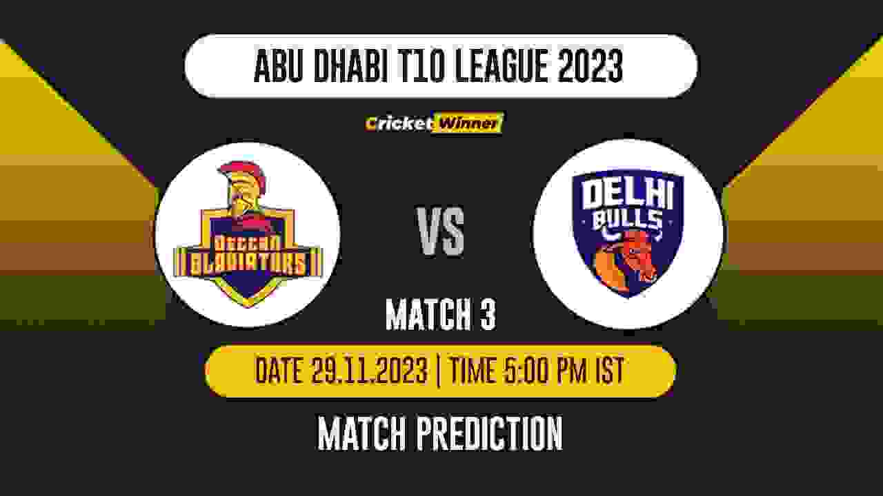 DG vs DB Match Prediction- Who Will Win Today’s T10 Match Between Deccan Gladiators and Delhi Bulls, Abu Dhabi T10 League, 3rd Match