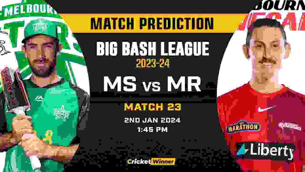 MS vs MR Match Prediction- Who Will Win Today’s T20 Match Between Melbourne Stars and Melbourne Renegades, Big Bash League, 23rd Match