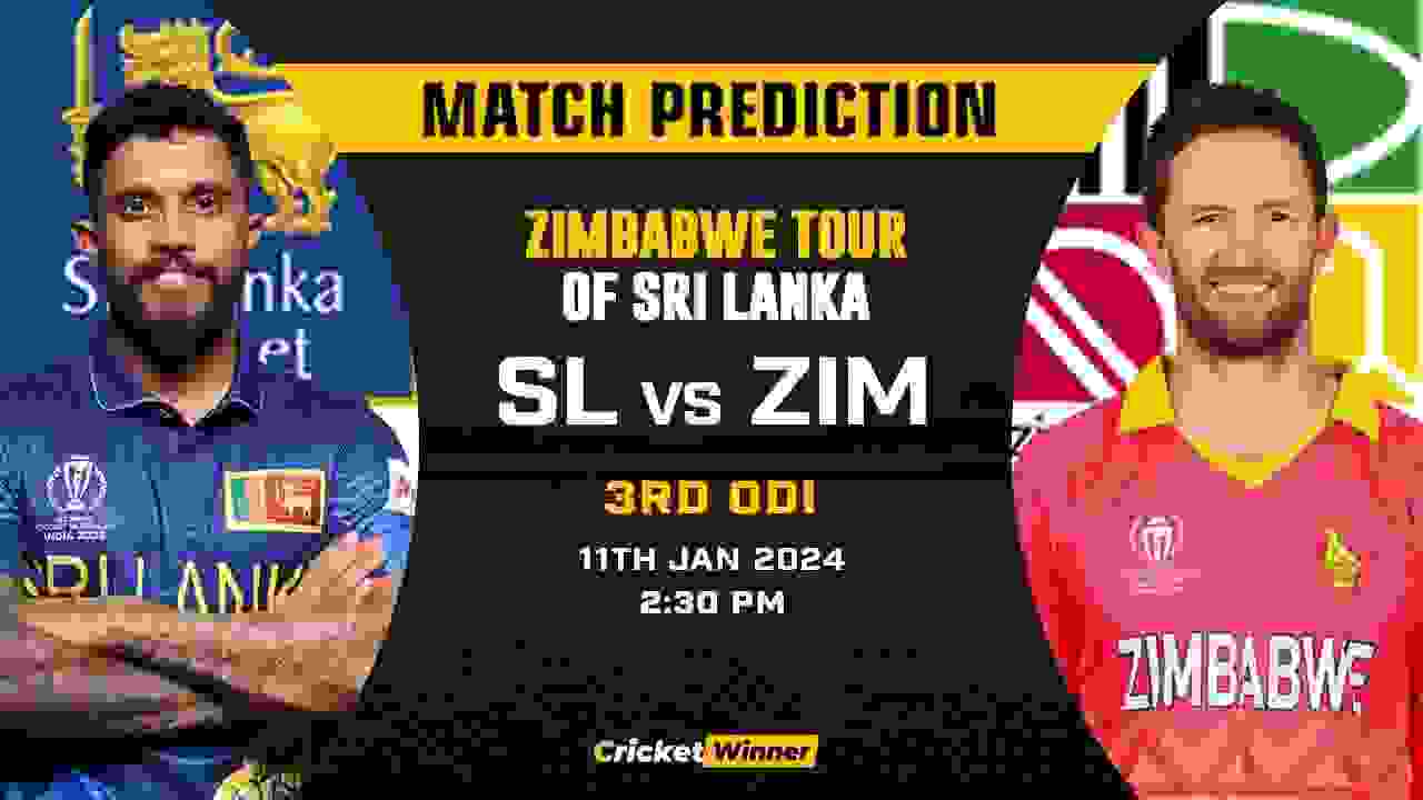 SL vs ZIM 3rd ODI Match Prediction- Who Will Win Today's Match Between Sri Lanka and Zimbabwe