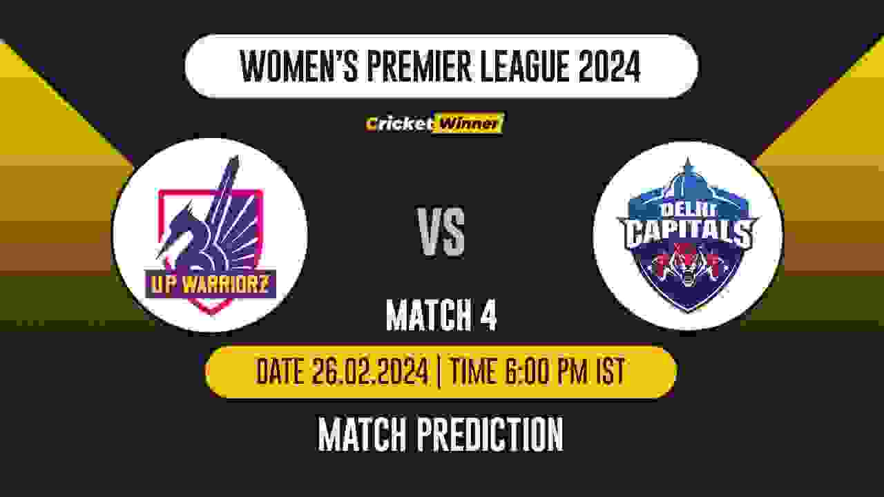 DC-W vs UPW-W Match Prediction- Who Will Win Today’s T20 Match Between Delhi Capitals and UP Warriorz, WPL, 4th Match