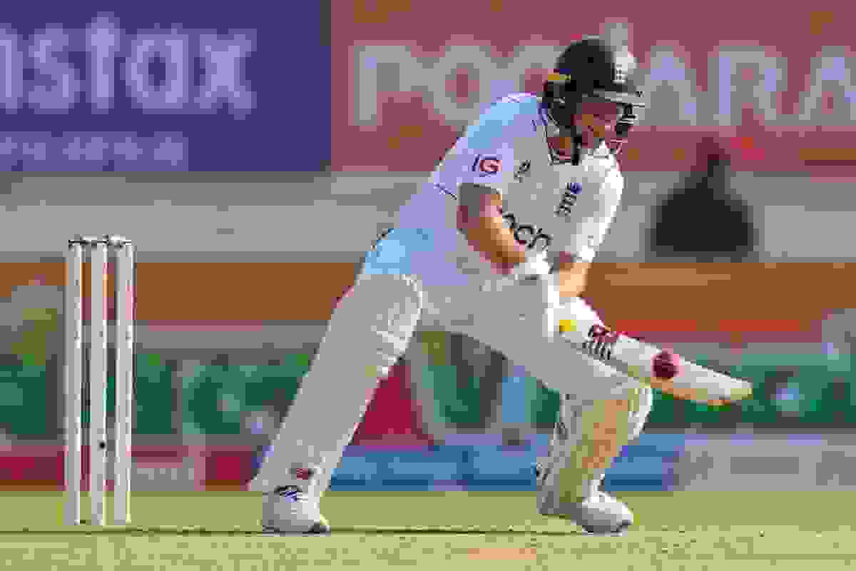 Joe Root handed a catch off his reverse-scoop