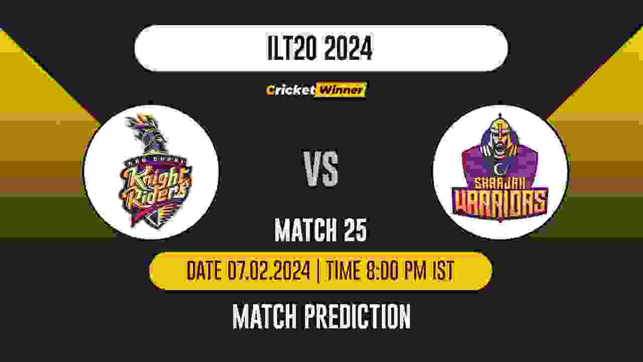 AKDR vs SW Match Prediction- Who Will Win Today’s T20 Match Between Abu Dhabi Knight Riders and Sharjah Warriors, ILT20, 25th Match