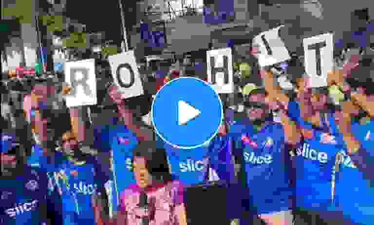 Watch : Rohit fans ready to welcome Hardik Panyda and team at Wankhede