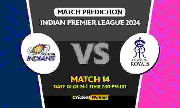 IPL 2024: 14th Match, MI vs RR Today Match Prediction - Who will win today's IPL match Between Mumbai Indians and Rajasthan Royals