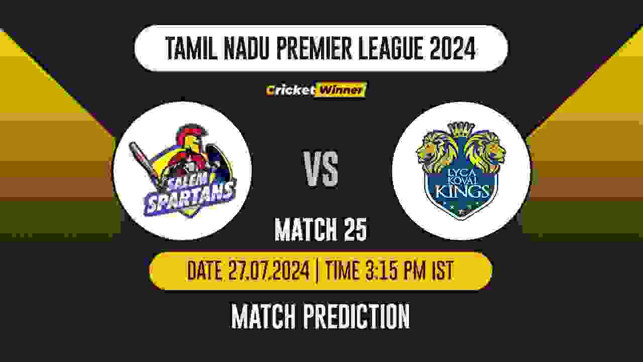 TNPL 2024: 25th Match, SS vs LKK Today Match Prediction - who will win today's match between SKM Salem Spartans and Lyca Kovai Kings