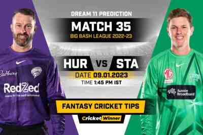 HUR vs STA Dream11 Prediction, Fantasy Cricket Tips, Probable Playing 11, Pitch report & injury Updates