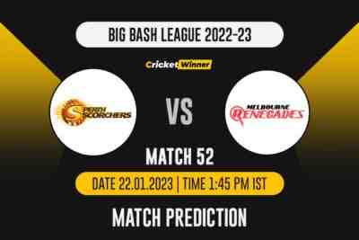 BBL 2022: Match 52 SCO vs REN Match Prediction- Who Will Win Today's BBL Match Between Perth Scorchers and Melbourne Renegades? - Cricket Winner