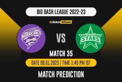 BBL 2022: Match 35, HUR vs STA Match Prediction- Who Will Win Today's BBL Match Between Hobart Hurricanes and Melbourne Stars?