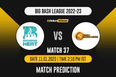 BBL 2022: Match 37, HEA vs SCO Match Prediction- Who Will Win Today's BBL Match Between Brisbane Heat and Perth Scorchers?