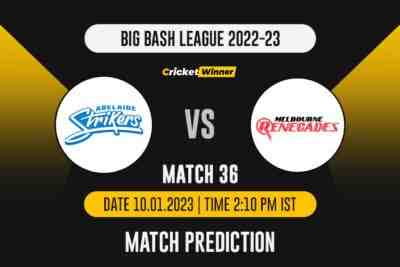 BBL 2022: Match 36, STR vs REN Match Prediction- Who Will Win Today's BBL Match Between Adelaide Strikers and Melbourne Renegades?