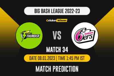 BBL 2022: Match 34, THU vs SIX Match Prediction- Who Will Win Today's BBL Match Between Sydney Thunder and Syndey Sixers?