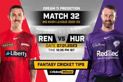 REN vs HUR Dream11 Prediction, Fantasy Cricket Tips, Probable Playing 11, Pitch report & injury Updates