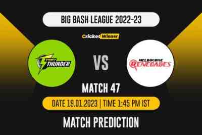 BBL 2022: Match 47, THU vs REN Match Prediction- Who Will Win Today's BBL Match Between Sydney Thunder and Melbourne Renegades?