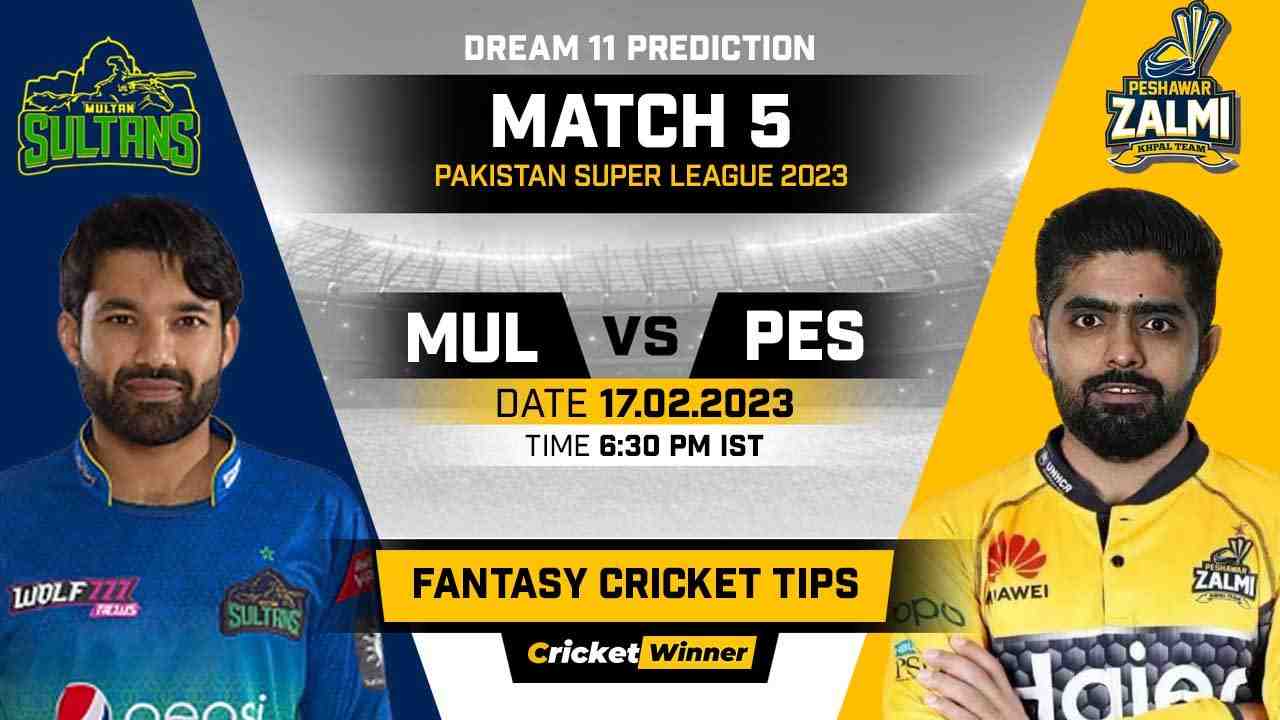 MUL vs PES Dream11 Prediction, Fantasy Cricket Tips, Probable Playing XI, Pitch Report & Injury Updates For 5th Match