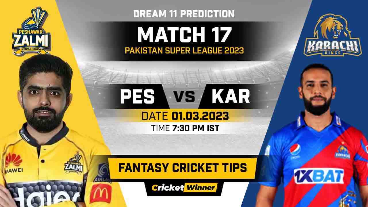 PES vs KAR Dream11 Prediction, Fantasy Cricket Tips, Probable Playing XI, Pitch Report & Injury Updates For 17th Match - Cricket Winner