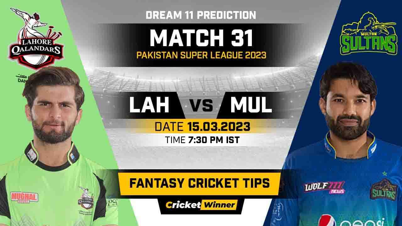 LAH vs MUL Dream11 Prediction, Fantasy Cricket Tips, Probable Playing XI, Pitch Report & Injury Updates For Qualifier