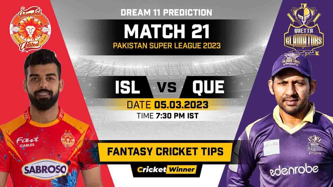 ISL vs QUE Dream11 Prediction, Fantasy Cricket Tips, Probable Playing XI, Pitch Report & Injury Updates For 21th Match - Cricket Winner