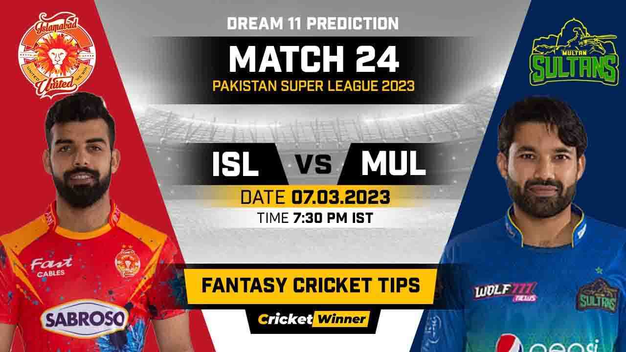 ISL vs MUL Dream11 Prediction, Fantasy Cricket Tips, Probable Playing XI, Pitch Report & Injury Updates For 24th Match - Cricket Winner