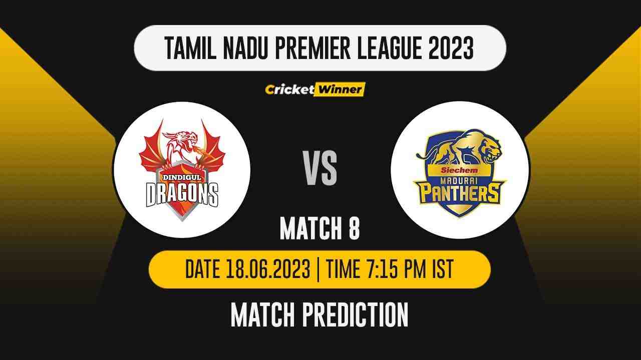 DD vs SMP Match Prediction- Who Will Win Today’s IPL Match Between Dindigul Dragons and Siechem Madurai Panthers, TNPL 2023, 8th Match - Cricket Winner