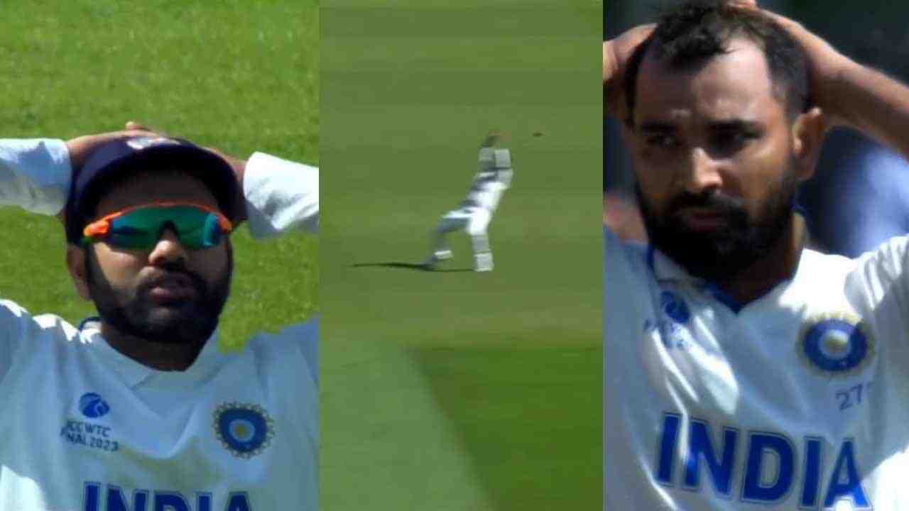 WTC Final 2023, WATCH: Rohit, Shami’s reaction when Rahane almost took Travis Head’s catch - Cricket Winner