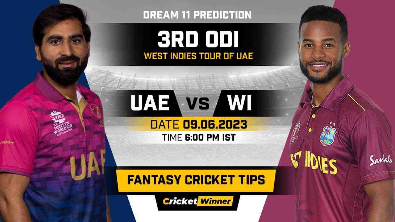 UAE vs WI Dream11 Prediction, Fantasy Cricket Tips, Probable Playing XI, Pitch Report & Injury Updates For 3rd ODI