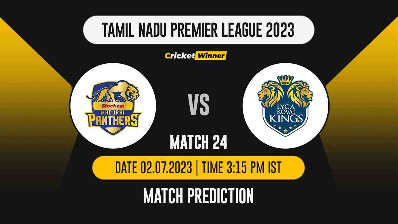 SMP vs LKK Match Prediction- Who Will Win Today’s IPL Match Between Siechem Madurai Panthers and Lyca Kovai Kings, TNPL 2023, 24th Match