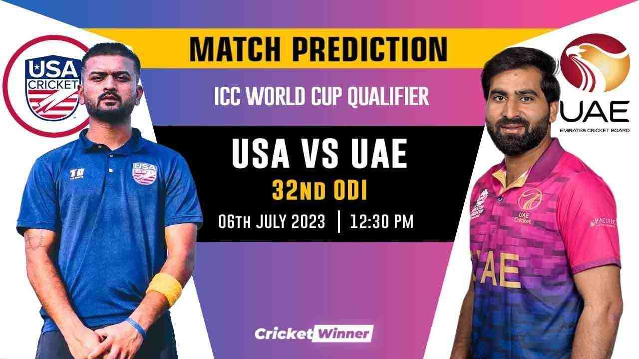 UAE vs USA 7th Place Play-Off Match Prediction- Who Will Win Today's Match Between UAE and USA - Cricket Winner