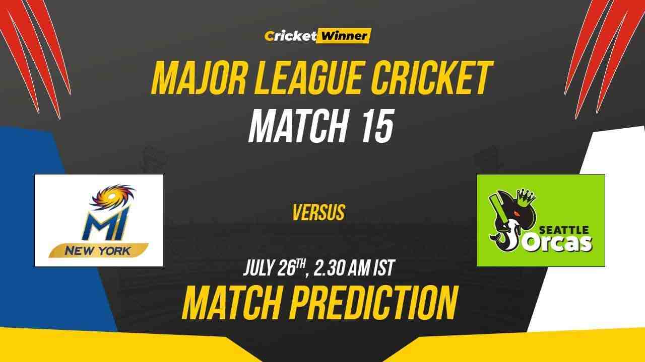 MINY vs SEO Match Prediction- Who Will Win Today’s MLC Match Between MI Knight Riders and Seattle Orcas, MLC 2023, Match 15 - Cricket Winner