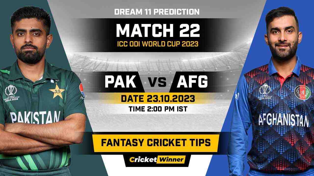 PAK vs AFG Dream11 Prediction, Fantasy Cricket Tips, Probable Playing XI, Pitch Report & Injury Updates For 22th Match - Cricket Winner