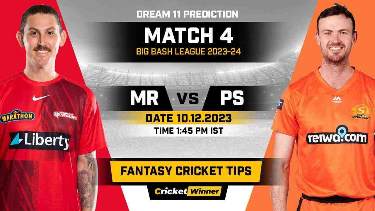 SCO vs REN Dream11 Prediction, Fantasy Cricket Tips, Probable Playing XI, Pitch Report & Injury Updates For 4th Match - Cricket Winner