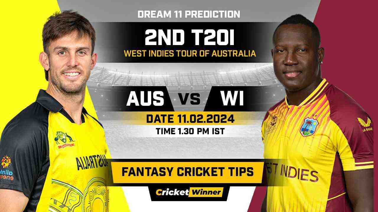 AUS vs WI Dream11 Prediction, Fantasy Cricket Tips, Probable Playing XI, Pitch Report & Injury Updates For 2nd T20I