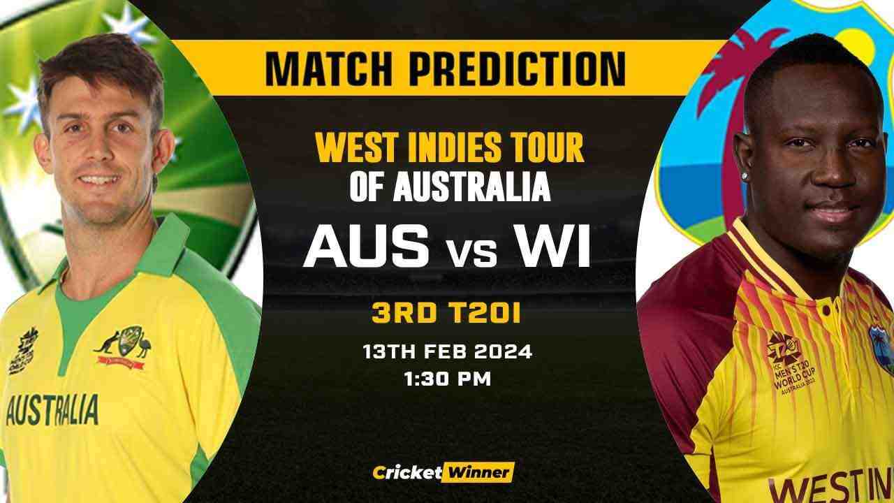 AUS vs WI 3rd T20 Match Prediction- Who Will Win Today's Match Between Australia and West Indies