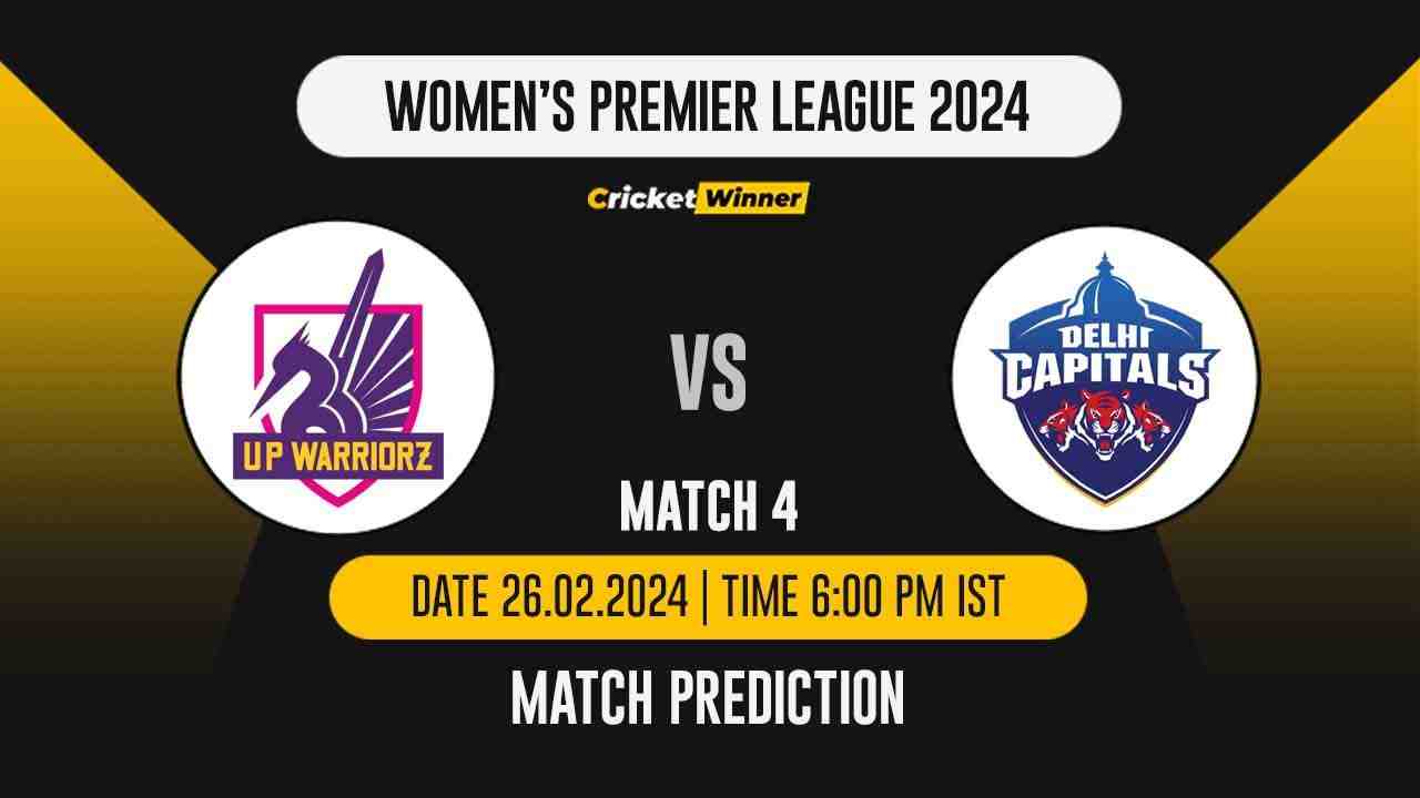 DC-W vs UPW-W Match Prediction- Who Will Win Today’s T20 Match Between Delhi Capitals and UP Warriorz, WPL, 4th Match