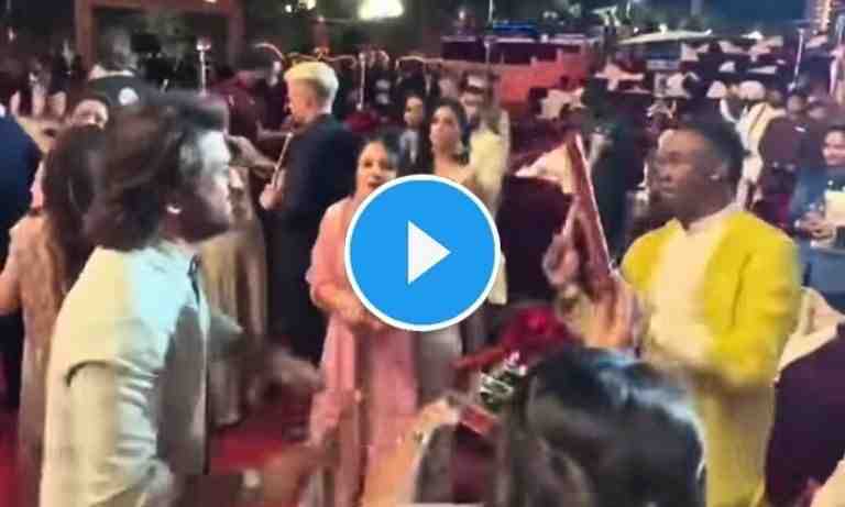 [Watch]MS Dhoni joins Wife Sakshi and Dwayne Bravo in Dandiya Dance at Anant Ambani-Radhika Merchant Pre-Wedding Celebration - Cricket Winner