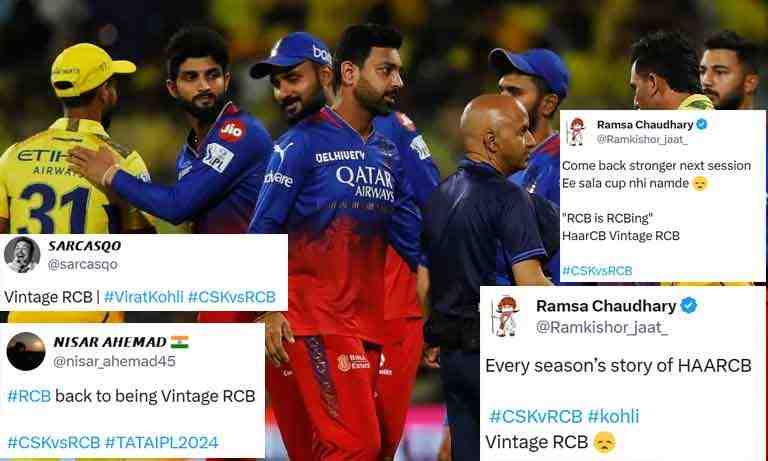 Netizens troll RCB for starting IPL 2024 with loss against CSK