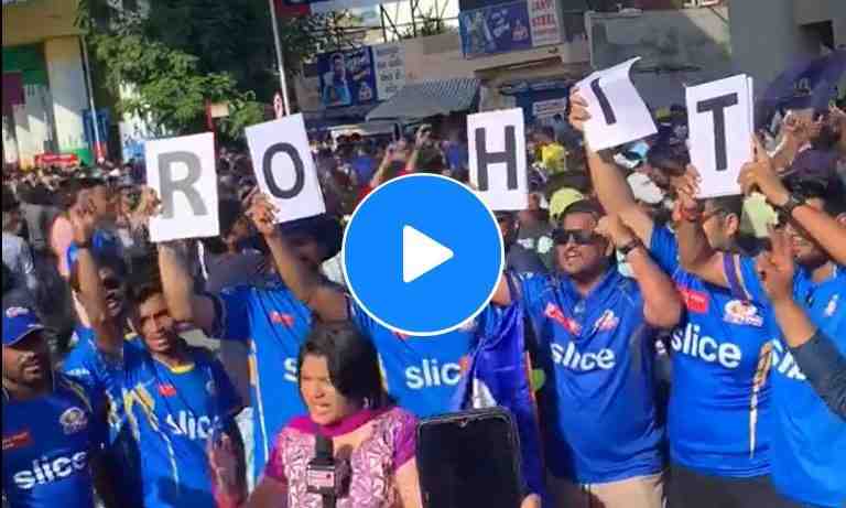 Watch : Rohit fans ready to 'Welcome' Hardik Panyda and team at Wankhede - Cricket Winner