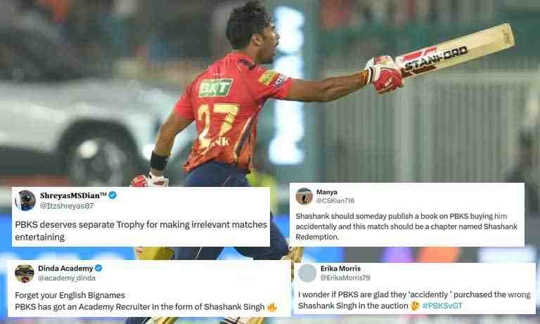 Punjab's sensational chase against GT, Netizens react - Cricket Winner