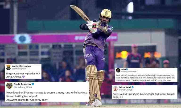 IPL 2024: Netizens go gaga after Sunil Narine's blistering century against RR - Cricket Winner