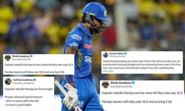 Hardik Pandya faces harsh criticism after the loss against CSK - Cricket Winner