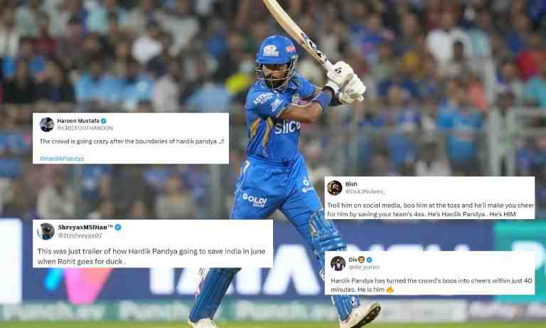 Praises for Hardik at Wankhede; Social media lauds - Cricket Winner