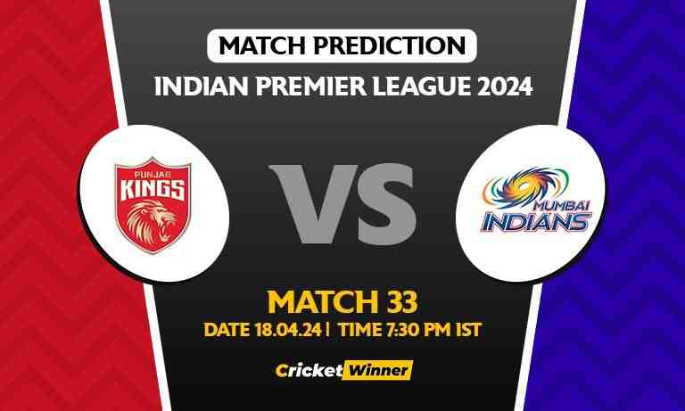 IPL 2024: Match 33, PBKS vs MI Today Match Prediction - Who will win today's IPL match?