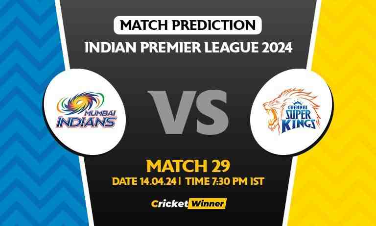 IPL 2024: Match 29, MI vs CSK Today Match Prediction - Who will win today's IPL match?