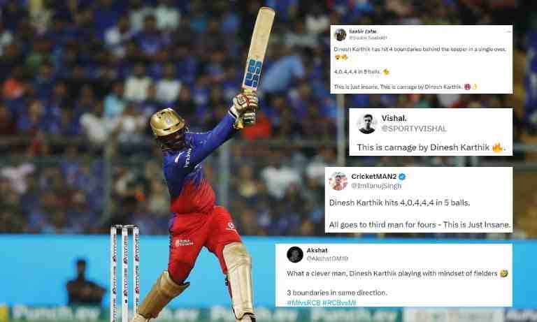 IPL 2024: Dinesh Karthik saves RCB downfall at Wankhede; Netizens react - Cricket Winner