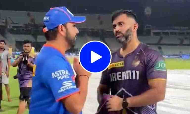 Watch: Rohit Sharma's chat with Abhishek Nayar goes viral, KKR delete video - Cricket Winner