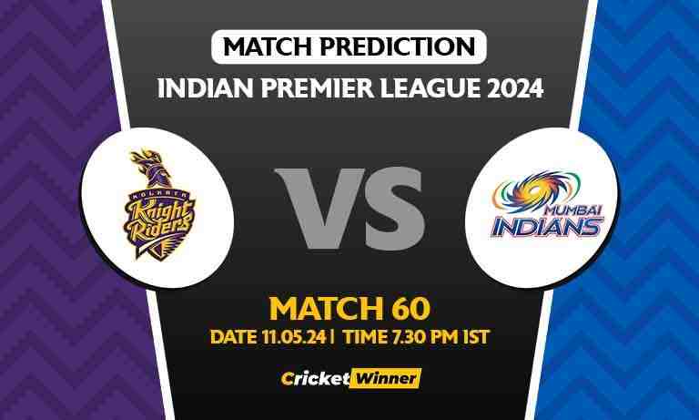 IPL 2024: Match 60, KKR vs MI Today Match Prediction - Who will win today's IPL match?