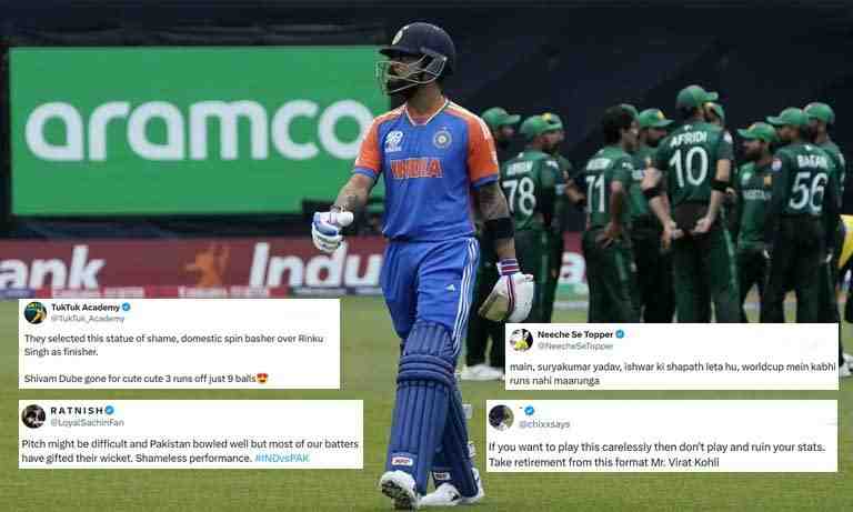 T20 World Cup 2024, India vs Pakistan: India batters crumble against Pakistan; Netizens share frustration - Cricket Winner